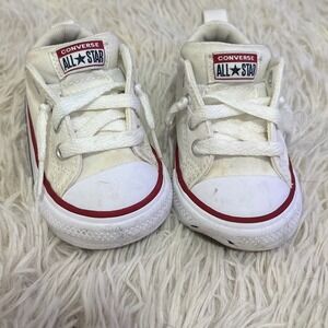 Kids Converse All Star Chuck Taylor White Canvas Sneakers Size 5 Toddler